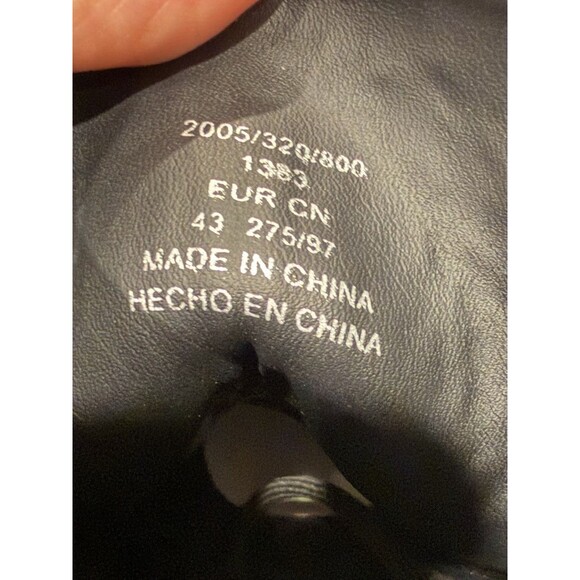 Zara Men Lace-Up Black Canvas Chunky Lug Style Boots Distressed US 10 EUR 43 NWT - Picture 11 of 11